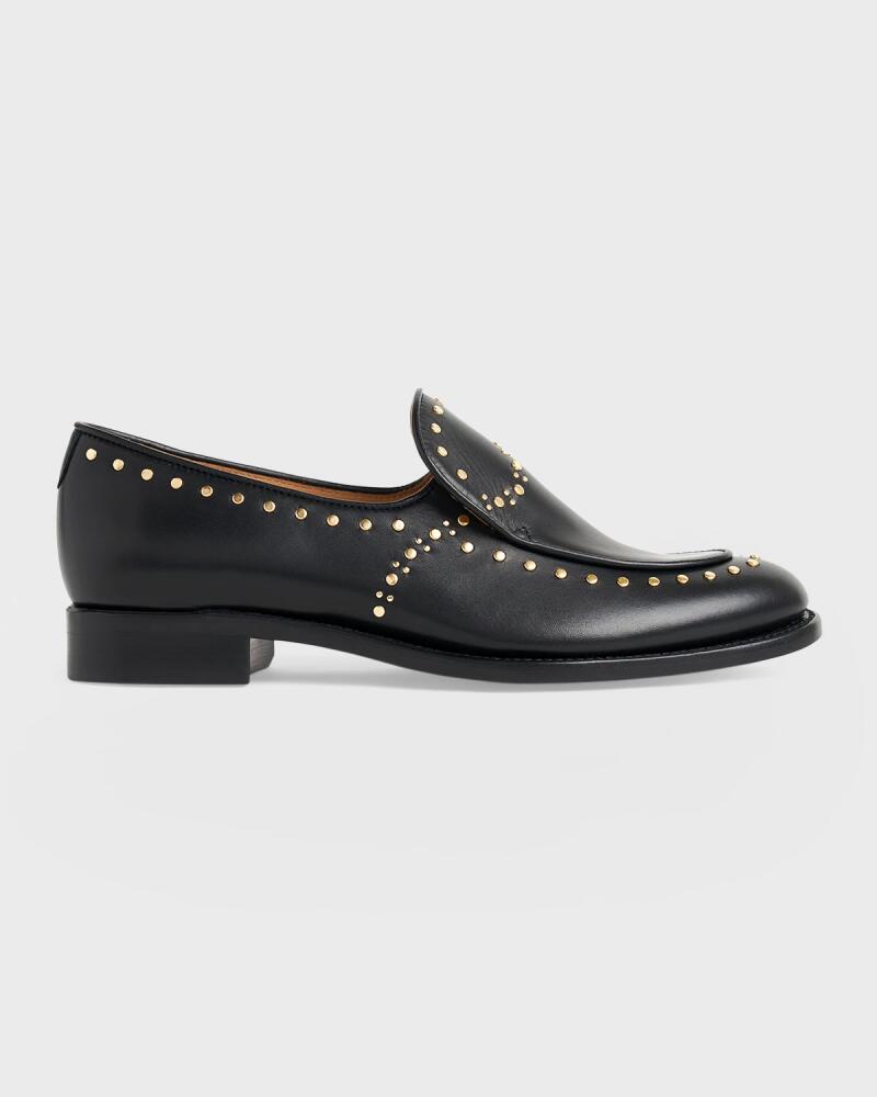 The Office of Angela Scott Miss Cecilia Studded Leather Loafers Cover