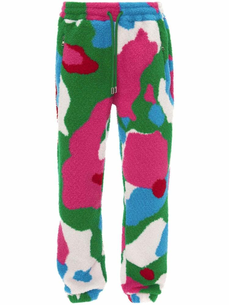 JW Anderson graphic-print fleece trousers - Pink Cover