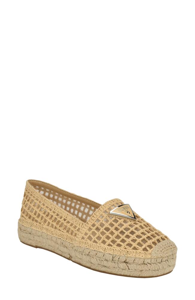 GUESS Mones Platform Espadrille in Light Natural Cover