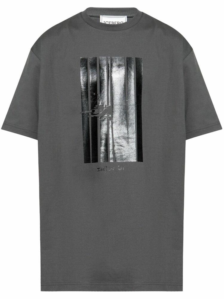 Iceberg graphic-print cotton t-shirt - Grey Cover