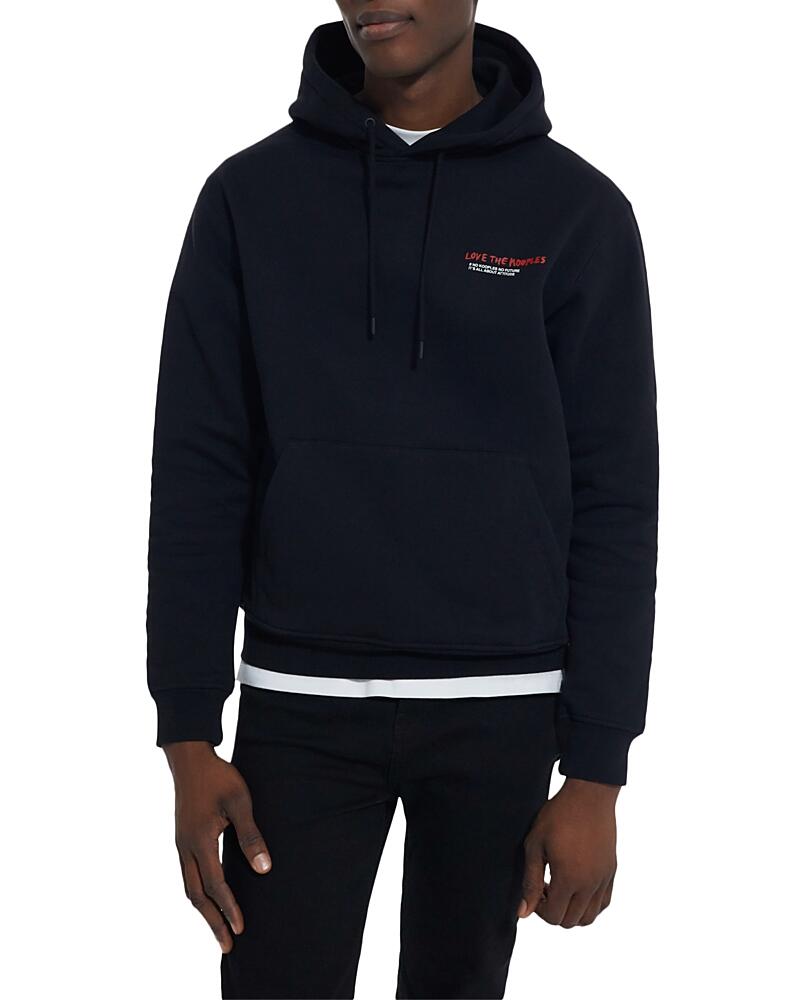 The Kooples Cotton Fleece Logo Print Casual Fit Hoodie Cover