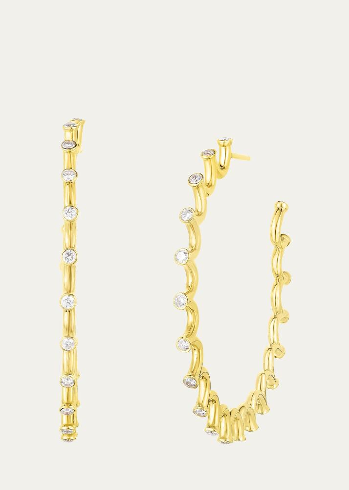 Audrey C. Jewels 18K Yellow Gold Diamond Large Spiral Hoop Earrings Cover