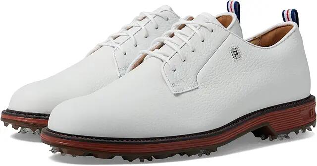 FootJoy Premiere Series - Field Golf Shoes (White/Brick) Men's Shoes Cover