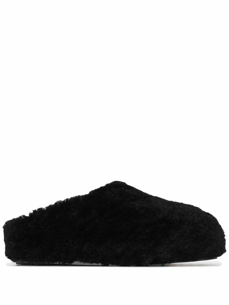 Amina Muaddi Giuly shearling slippers - Black Cover