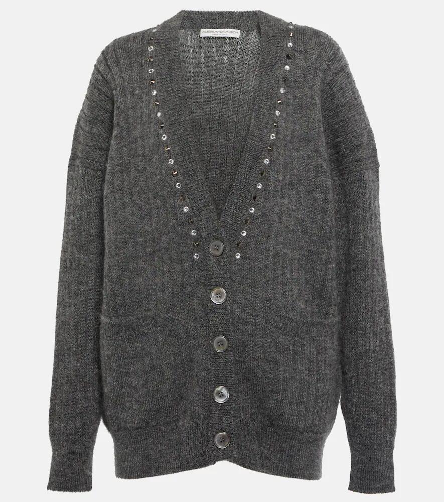 Alessandra Rich Embellished wool-blend cardigan Cover