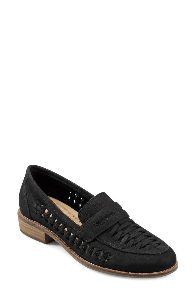 Earth Ela Woven Penny Loafer in Black Cover