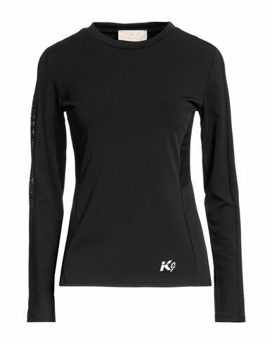 Kaos Jeans Woman T-shirt Black Polyester, Elastane Cover