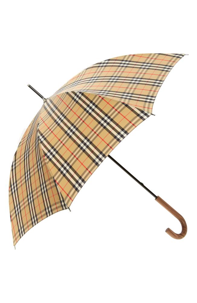 burberry Waterloo Walking Umbrella in Archive Beige Cover