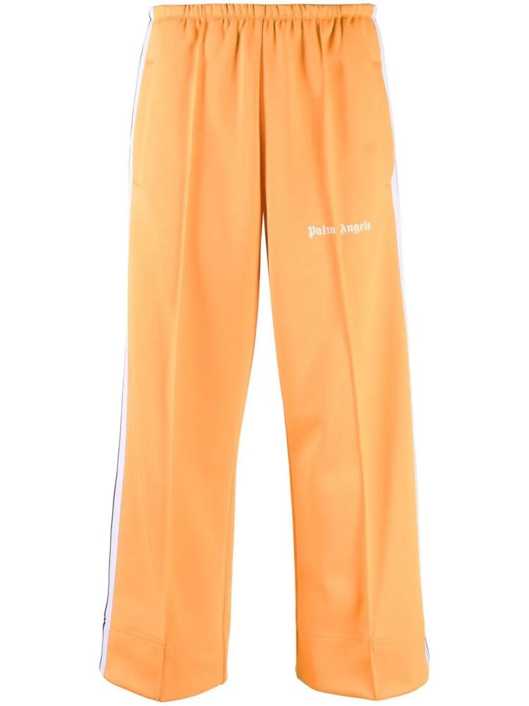 Palm Angels side-stripe cropped track pants - Orange Cover