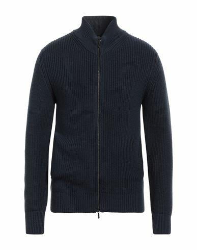 Drumohr Man Cardigan Slate blue Merino Wool Cover