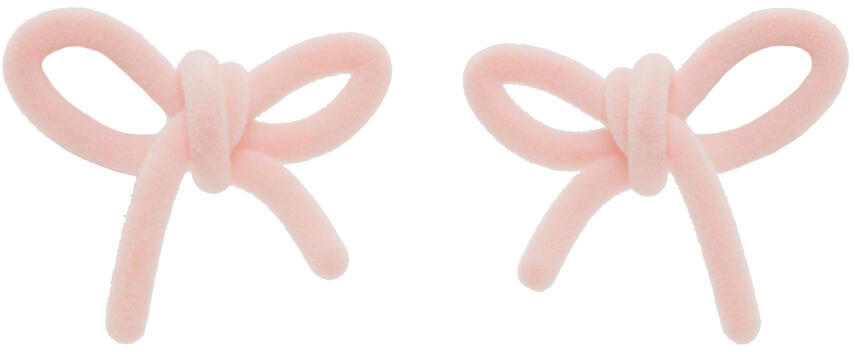 SHUSHU/TONG SSENSE Exclusive Pink Bow Earrings Cover