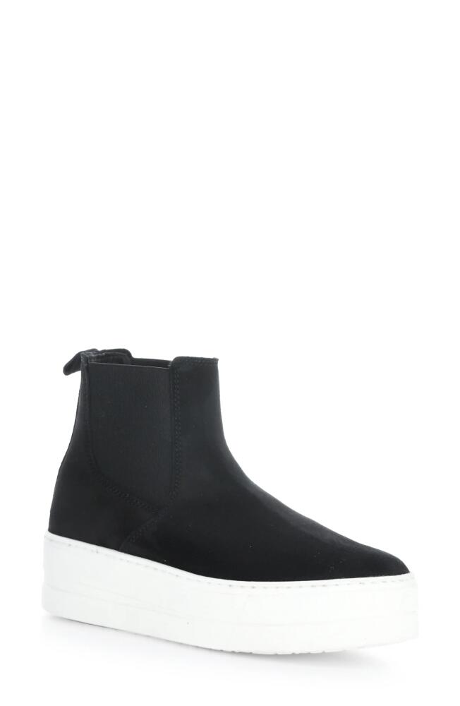 Bos. & Co. Mott Platform Boot in Black Suede/Roc Metal Cover