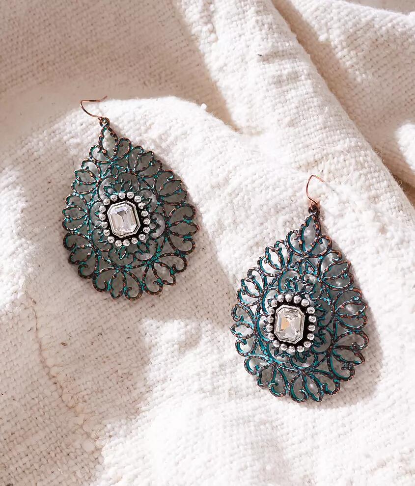 Sterling & Stitch Statement Patina Drop Earring Cover