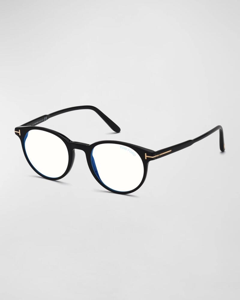 TOM FORD Men's Ft5695 49 mm Blue-Block Optical Frames Cover