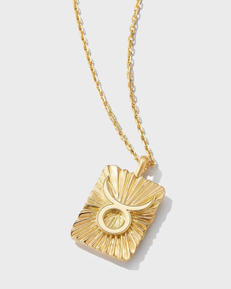 David Webb Taurus Zodiac Pendant Necklace in 18k Gold & Platinum with Diamonds Cover