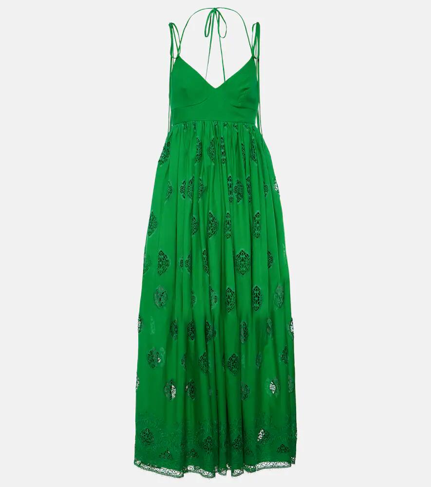 Erdem Embroidered cotton-blend midi dress Cover