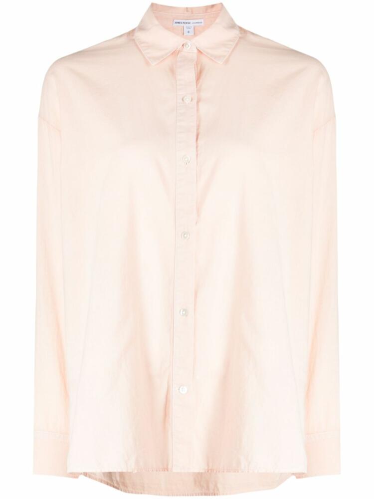 James Perse spread-collar poplin shirt - Pink Cover