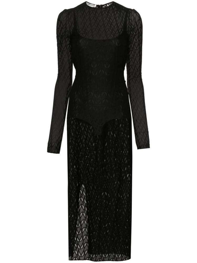 ALESSANDRO VIGILANTE semi-sheer mesh dress - Black Cover