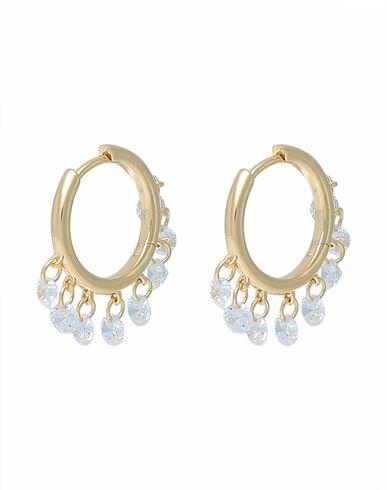 Kurshuni Shining Dots Earrings Woman Earrings Gold 925/1000 Silver, Cubic zirconia Cover