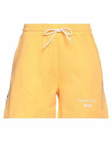 Msgm Woman Shorts & Bermuda Shorts Apricot Organic cotton Cover