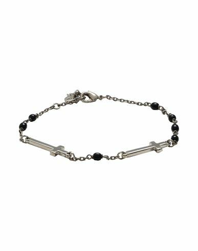 Dsquared2 Man Bracelet Silver Metal, Resin Cover