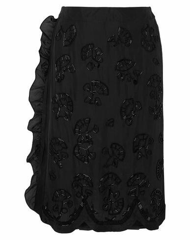 Wales Bonner Woman Midi skirt Black Silk, Cotton, Polyester Cover