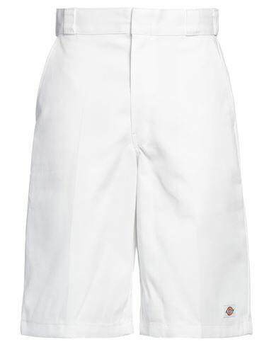 Dickies Man Shorts & Bermuda Shorts White Polyester, Cotton Cover