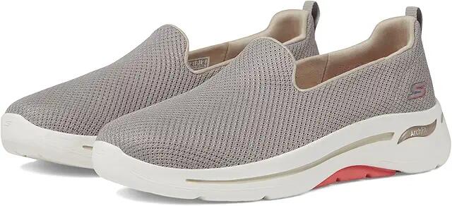 SKECHERS Performance Go Walk Arch Fit (Taupe/Coral) Women's Shoes Cover