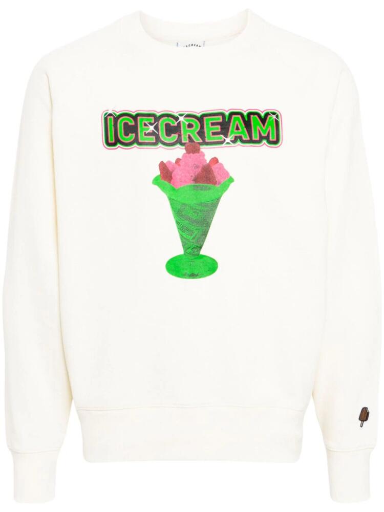 ICECREAM logo-print cotton sweatshirt - Neutrals Cover