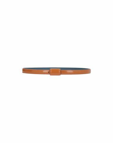 Marni Woman Belt Rust Bovine leather, Cotton, Polyester, Brass Cover