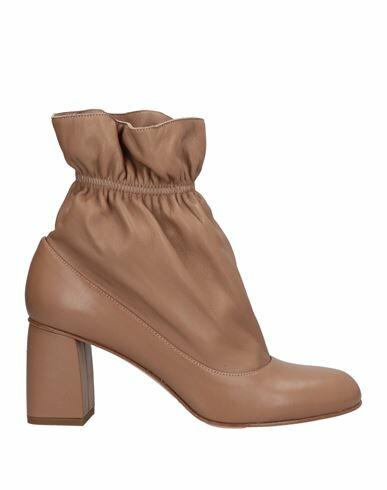 Red(v) Woman Ankle boots Sand Soft Leather Cover