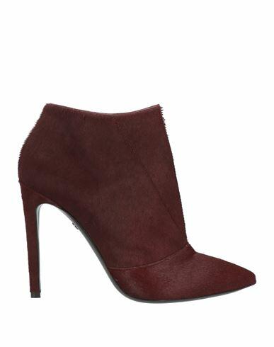 Longchamp Woman Ankle boots Burgundy Leather Cover