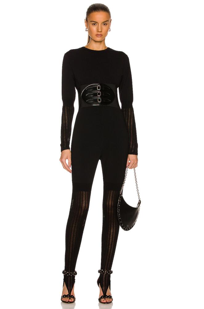 ALAÏA Knit Jumpsuit in Black Cover