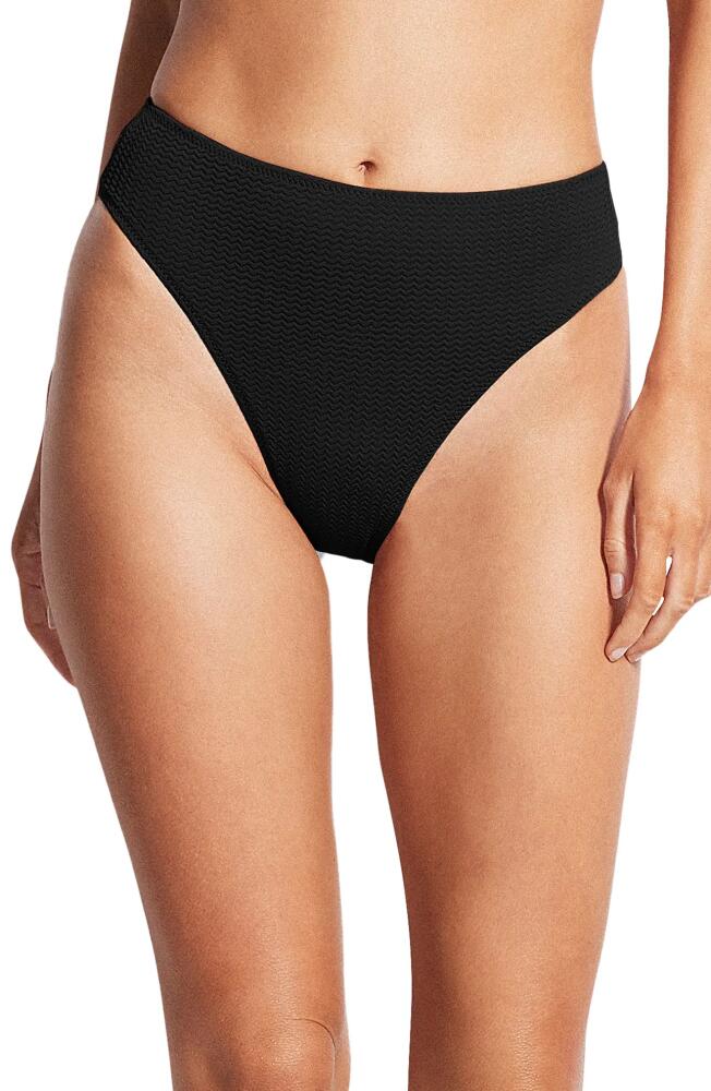 Seafolly Sea Dive High Waist Bikini Bottoms in Black Cover