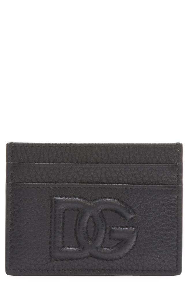 Dolce & Gabbana DG Puffy Logo Leather Card Case in Nero Cover