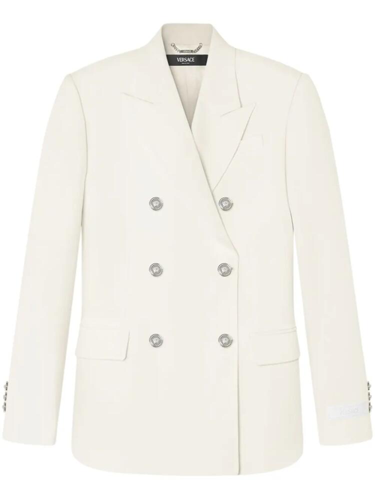 Versace double-breasted wool blazer - White Cover