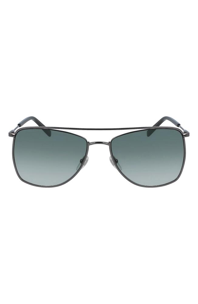 MCM 58mm Navigator Sunglasses in Green/Green Gradient Cover