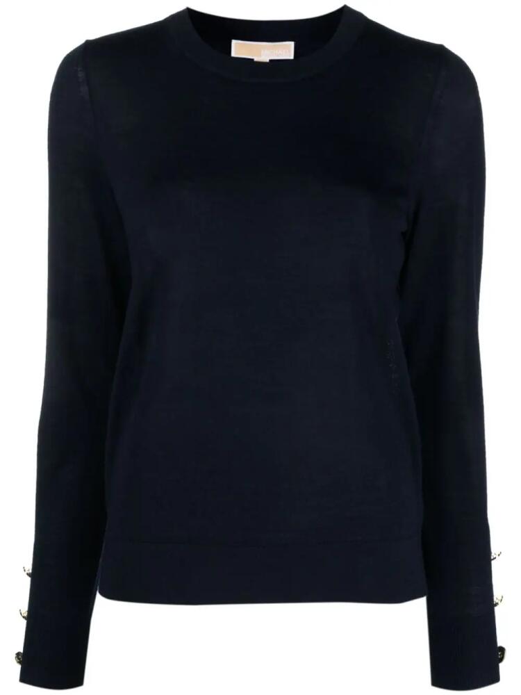 Michael Michael Kors button-fastening cuff knit jumper - Blue Cover