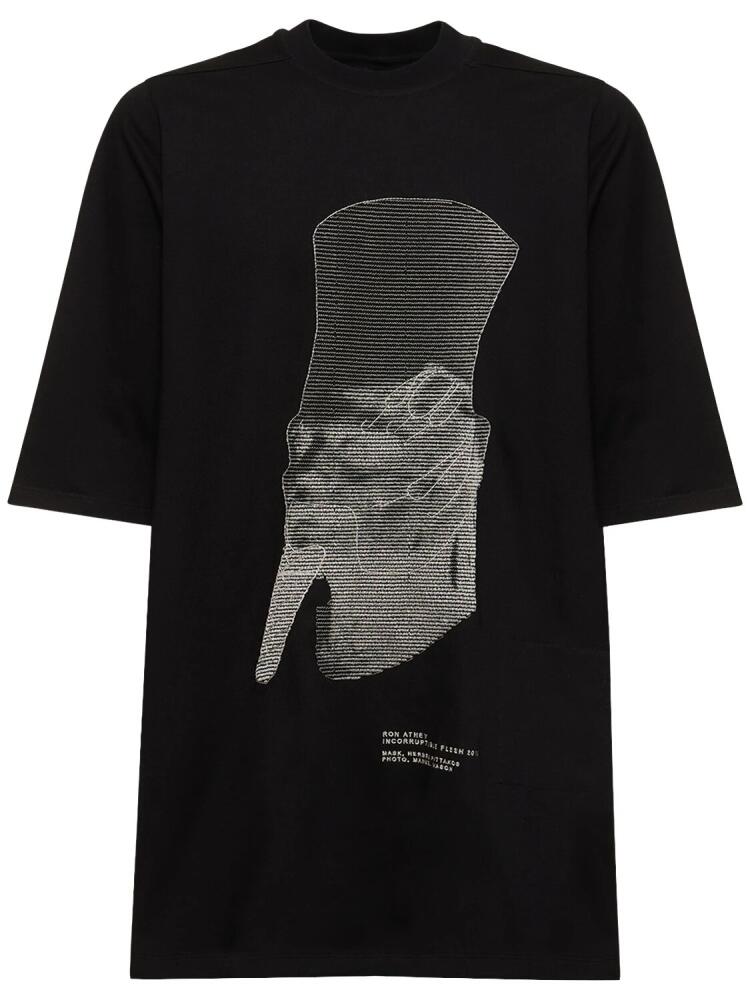 RICK OWENS Ron Jumbo Embroidered Cotton T-shirt Cover