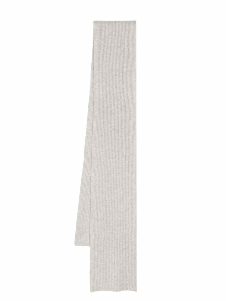 N.Peal ribbed-knit cashmere scarf - Grey Cover