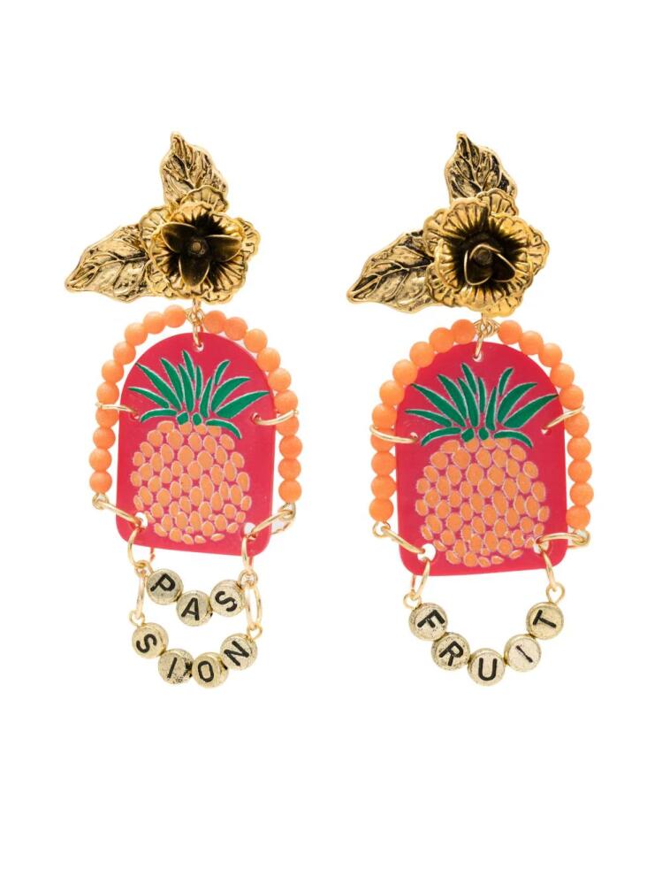 Amir Slama pineapple-motif drop earrings - Multicolour Cover