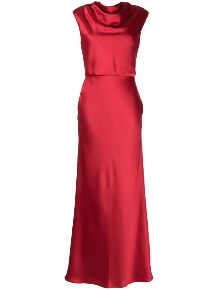 Amsale cowl-neck sleeveless maxi dress - Red Cover