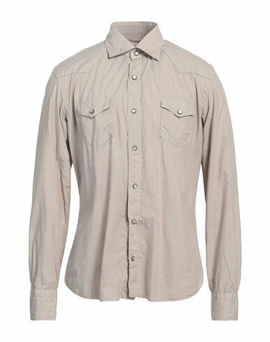 Dandylife By Barba Man Shirt Light brown Size 15 ½ Cotton Cover