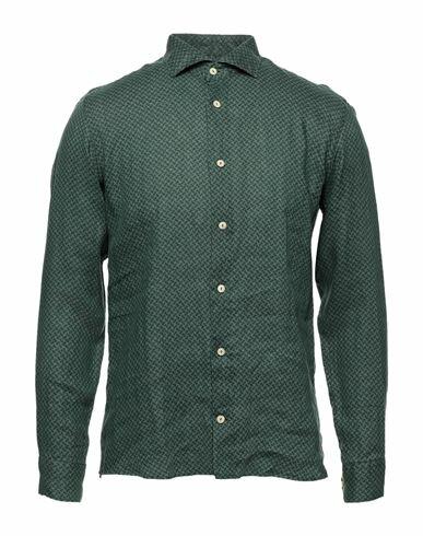 Drumohr Man Shirt Military green Linen Cover