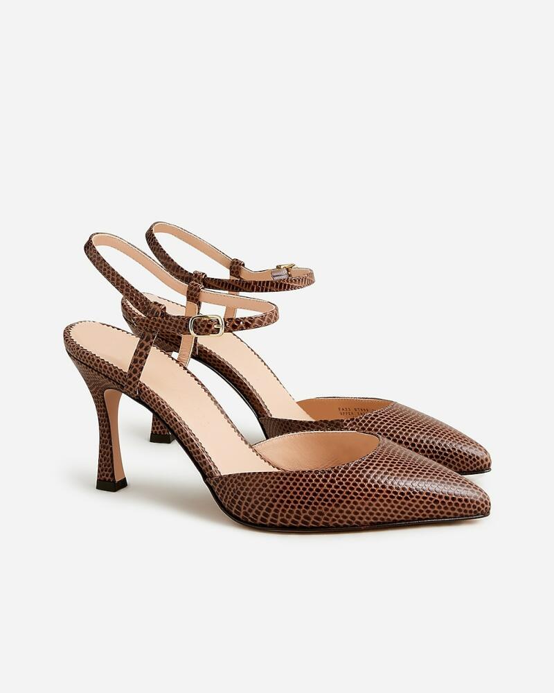 J.Crew Elsie Made-in-Italy lizard-embossed leather heels Cover