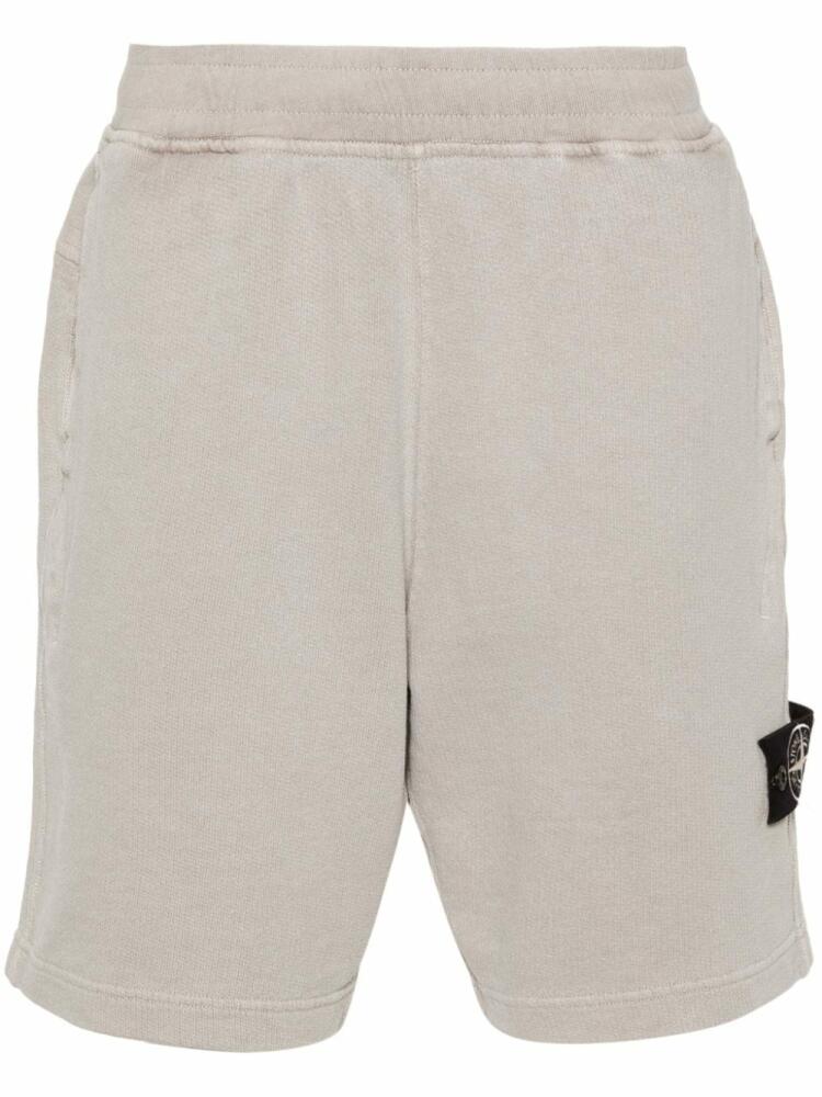 Stone Island Compass-badge track shorts - Neutrals Cover