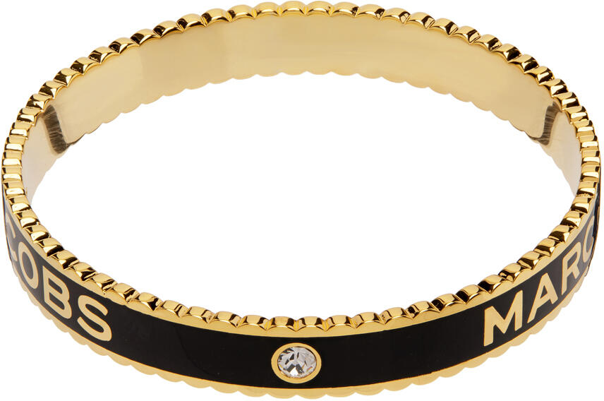 Marc Jacobs Gold & Black 'The Medallion' Cuff Bracelet Cover