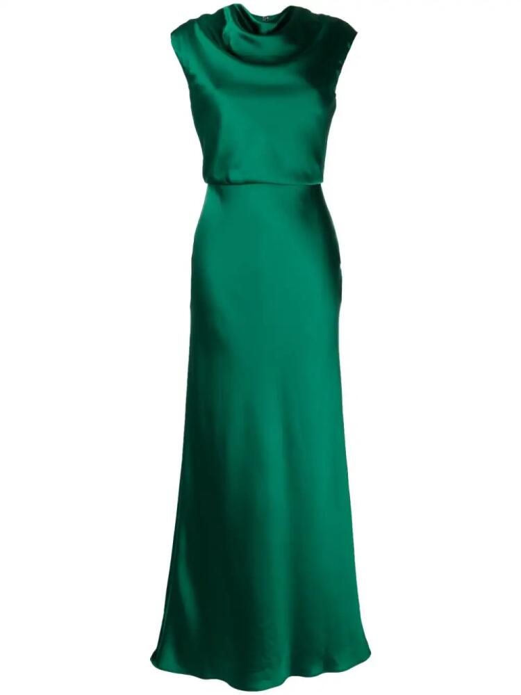 Amsale cowl-neck sleeveless maxi dress - Green Cover