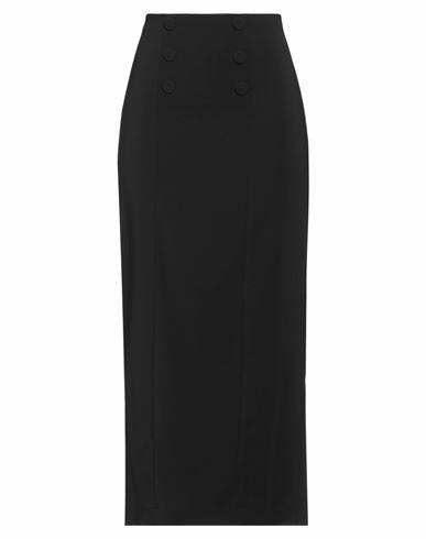 Patrizia Pepe Woman Midi skirt Black Polyester, Elastane Cover