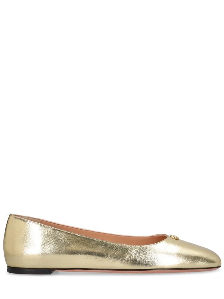 BALLY 5mm Briella Metallic Leather Ballerinas Cover